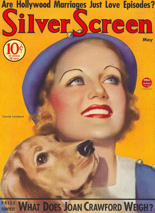 Silver Screen May 1934 Cover with Carole Lombard