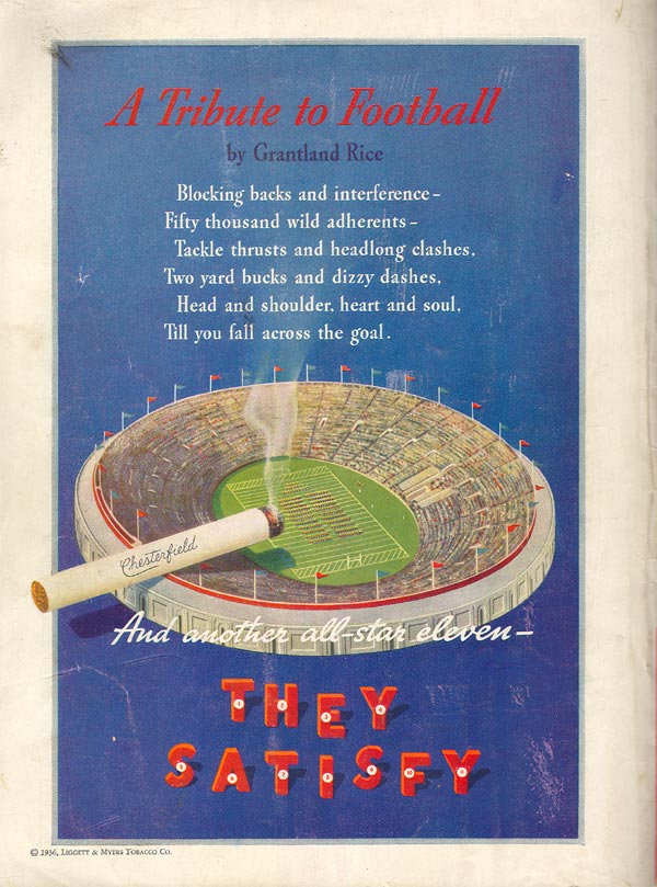 Photoplay November 1936 Back Cover Chesterfield Ad